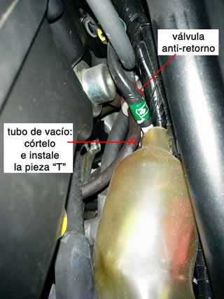 Honda VFR800 Vtex Scottoielr conexión al vacío